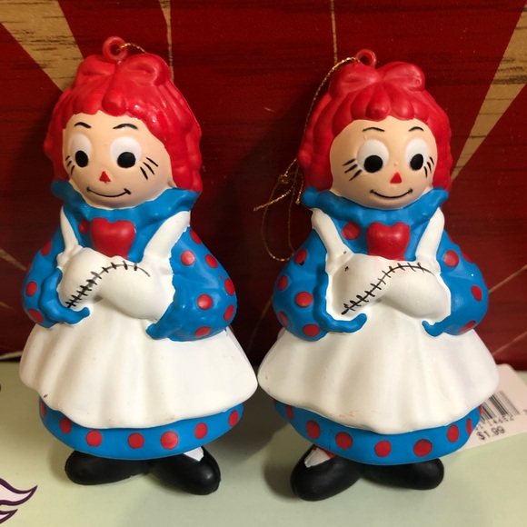 Bundle of (2) Vintage 1992 Raggedy Ann Ornaments - Picture 3 of 9